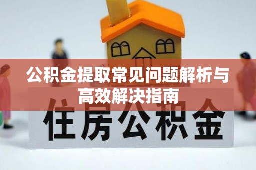 诏安公积金提取常见问题解析与高效解决指南