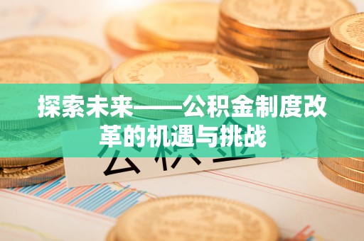 诏安探索未来——公积金制度改革的机遇与挑战