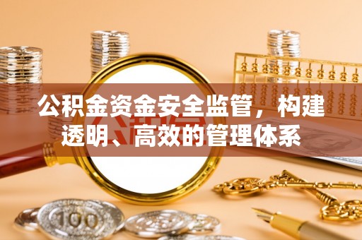 诏安公积金资金安全监管，构建透明、高效的管理体系