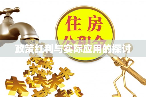 诏安政策红利与实际应用的探讨