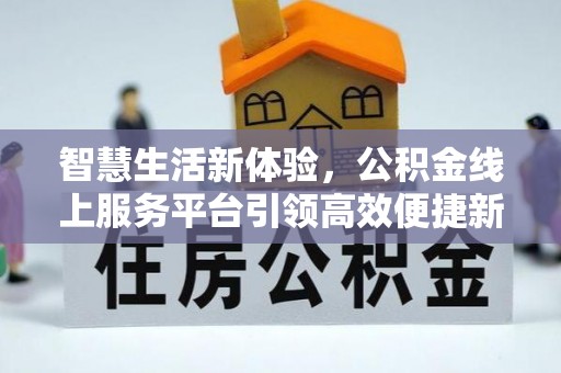 诏安智慧生活新体验，公积金线上服务平台引领高效便捷新潮流